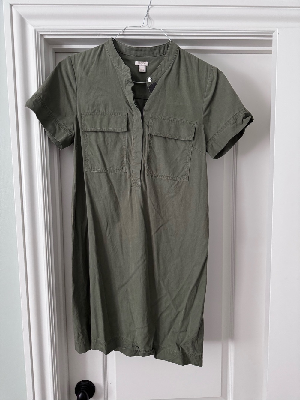 JCrew Olive Green Short Sleeve Utility Tunic